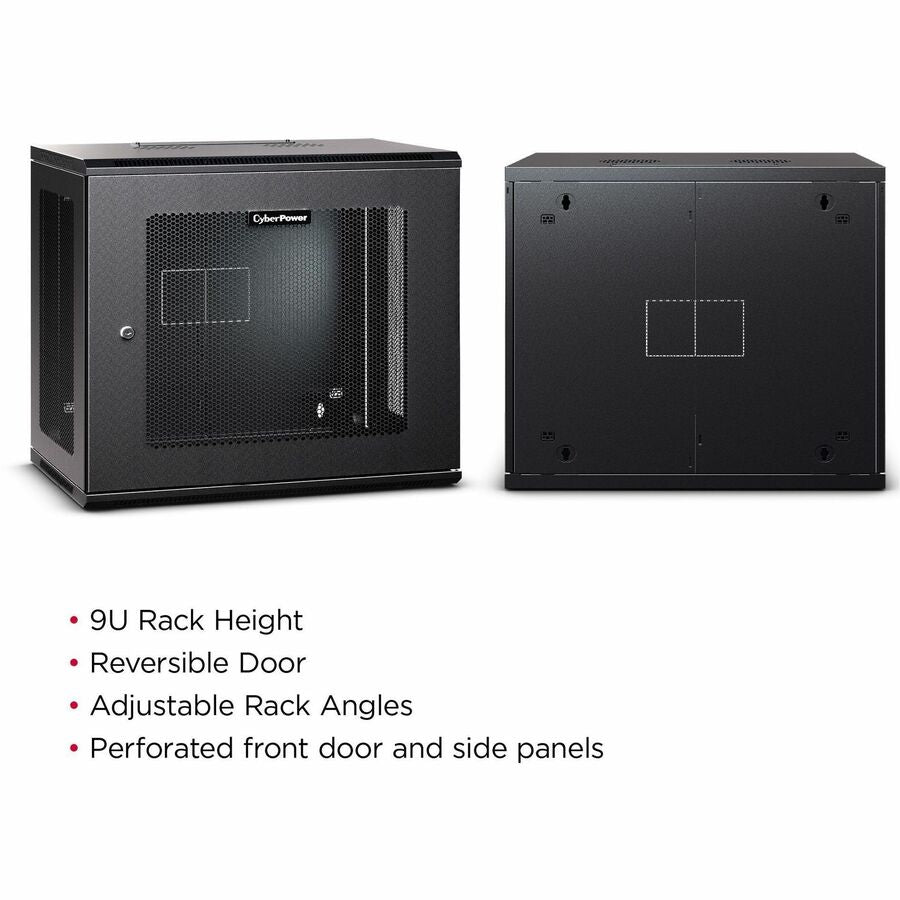 CyberPower CR9U61003 Wall Mount Enclosure - For Switch, Patch Panel - 9U Rack Height -