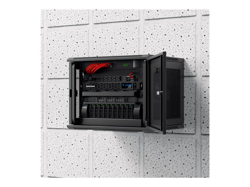 CyberPower PFC Sinewave Series CP700PFCRM1U - UPS (rack-mountable) - AC 120 V - 400 Watt - 700 VA - 8 Ah - USB, serial - output
