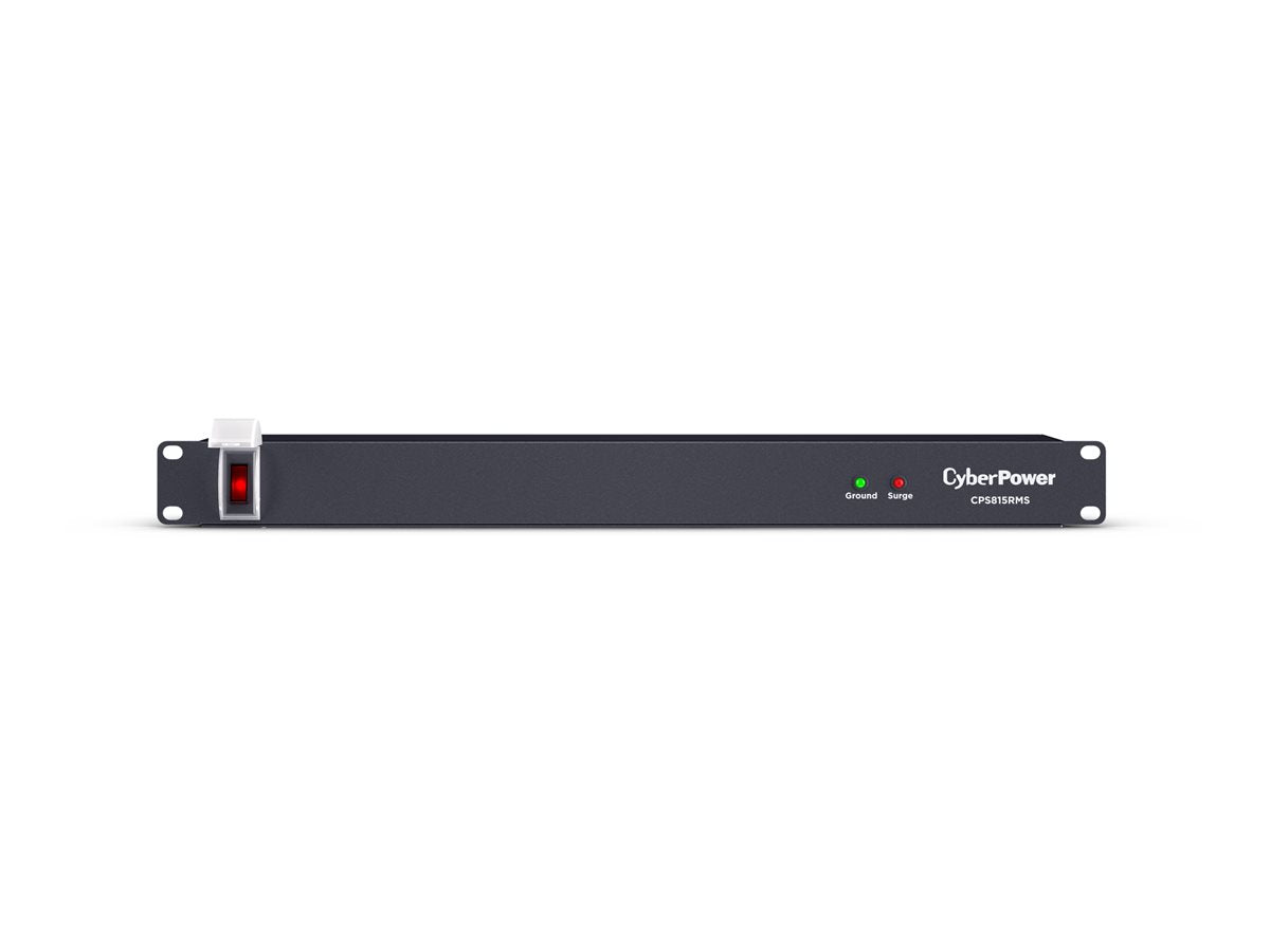 CyberPower Rackbar CPS815RMS - Surge protector (rack-mountable) - AC 125 V - output connectors: 8 - 1U - 6 ft cord - black