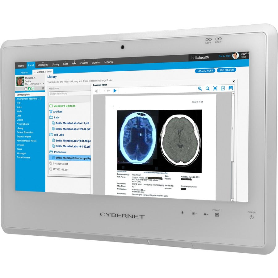 Cybernet CyberMed NB NB20 All-in-One Computer - Intel Core i5 6th Gen i5-6200U - 8 GB - 128 GB SSD - 19.5 HD+ Touchscreen - Desktop - White" CYBERMED-NB20