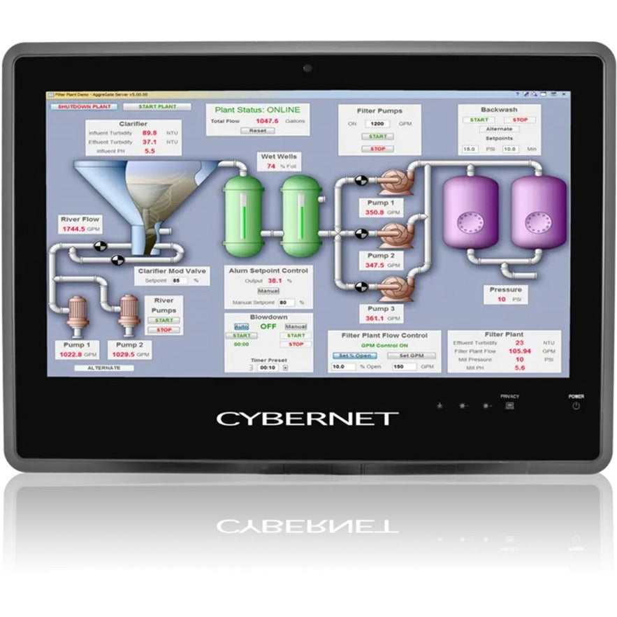 Cybernet S IPC-S24T All-in-One Computer - Intel Core i5 6th Gen i5-6200U - 8 GB - 128 GB SSD - 23.6 Full HD Touchscreen - Desktop - Black"
