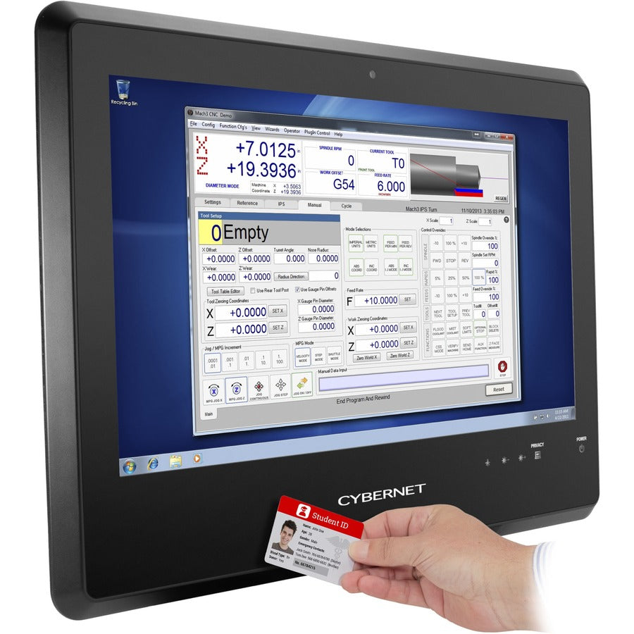 Cybernet S IPC-S24T All-in-One Computer - Intel Core i5 6th Gen i5-6200U - 8 GB - 128 GB SSD - 23.6 Full HD Touchscreen - Desktop - Black"
