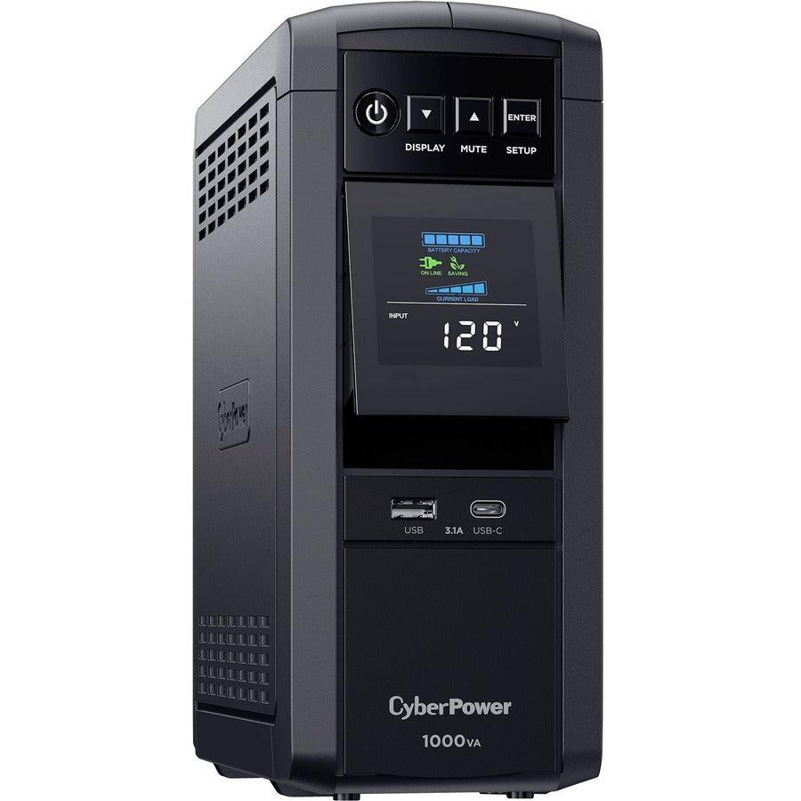 Cyberpower Cp1000Pfclcdtaa Uninterruptible Power Supply (Ups) 1 Kva 600 W 10 Ac Outlet(S)