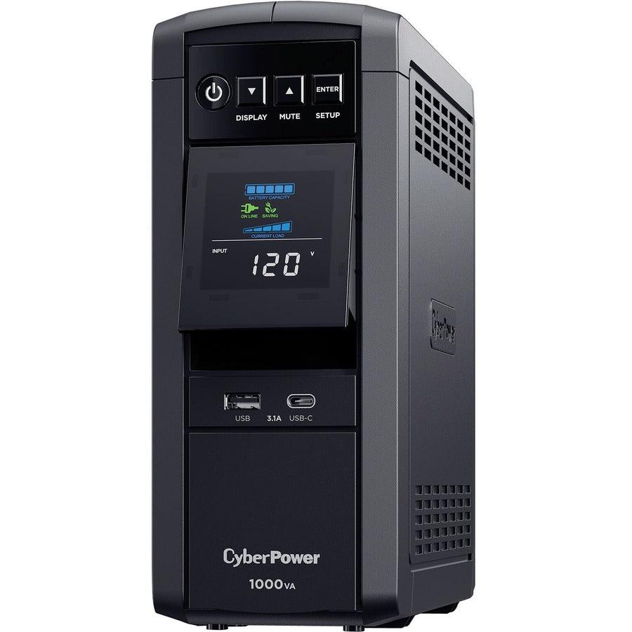 Cyberpower Cp1000Pfclcdtaa Uninterruptible Power Supply (Ups) 1 Kva 600 W 10 Ac Outlet(S)