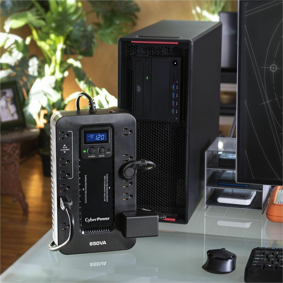 Cyberpower Ec850Lcd Uninterruptible Power Supply (Ups) Line-Interactive 0.85 Kva 510 W 12 Ac Outlet(S)