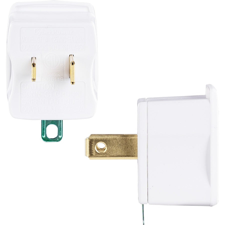 Cyberpower Gt1W2Pk Power Plug Adapter Nema 5-15P Nema 5-15R White