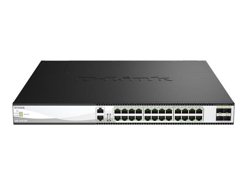 D-Link DXS-3130-28P 10G Managed PoE Switch 24x10G Multigig for Enterprise