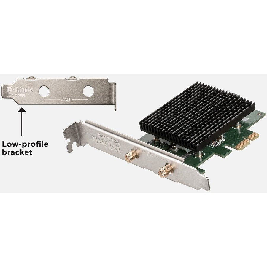 D-Link IEEE 802.11ax Bluetooth 5.1 Wi-Fi/Bluetooth Combo Adapter for Desktop Computer DWA-X3000