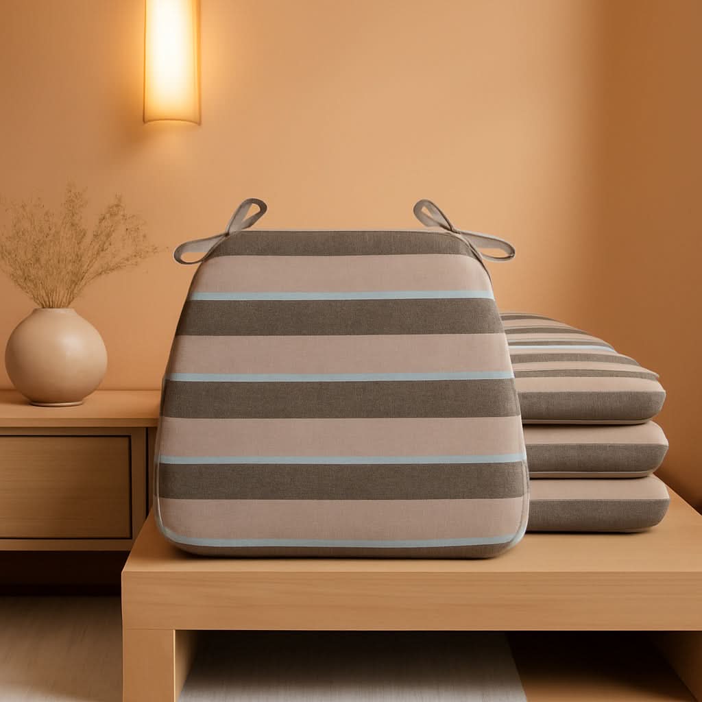 D Shaped Chair Cushions 2 Inch Thick 17 by 16 4 Pack