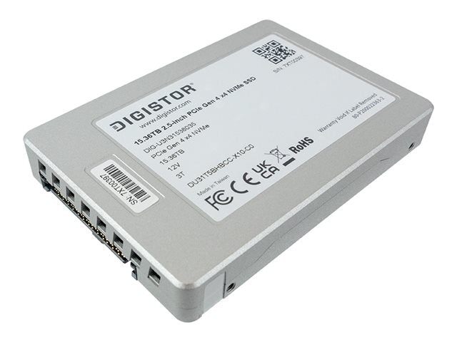 DIGISTOR - SSD - Mixed Use, High Performance - encrypted - 6.4 TB - 3 DWPD - internal - 2.5 - U.3 PCIe 4.0 x4 (NVMe) - 256-bit DIG-P4U30G30-06400