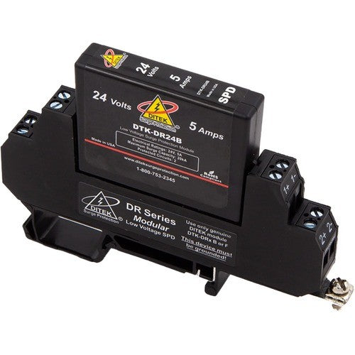 DITEK DTK-DR24B 24V DIN Rail Surge Protector for Industrial Use