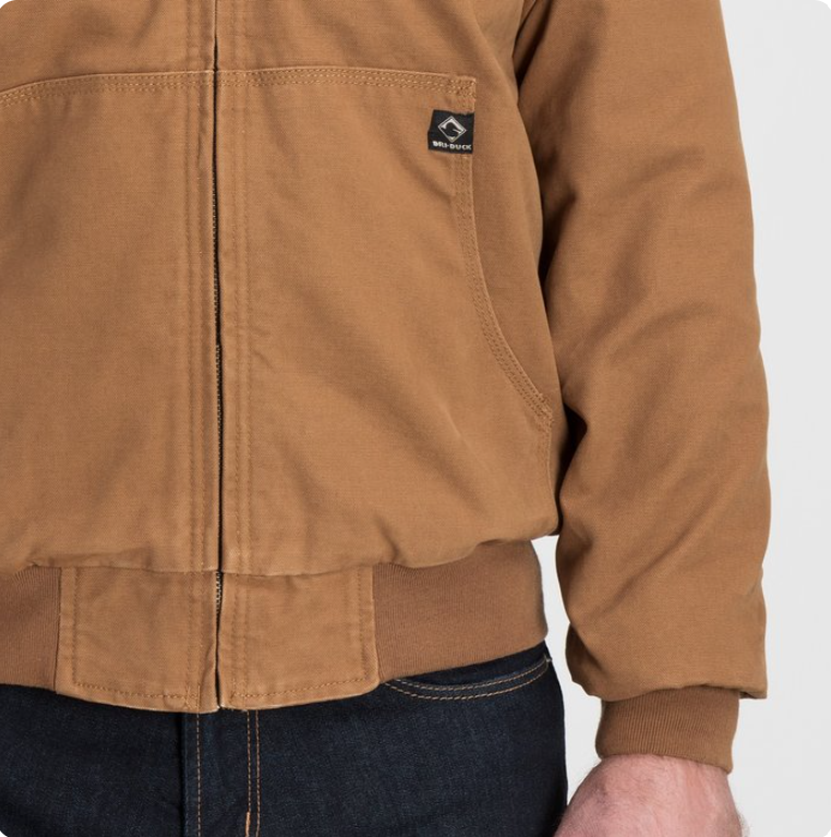 DRI DUCK Hooded Boulder Cloth Jacket with Tricot Quilt Lining – Rugged Warmth, Built to Endure