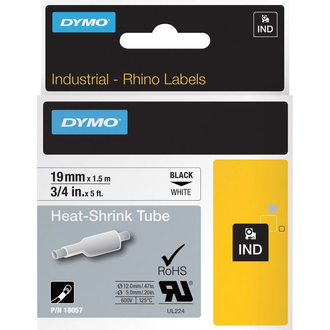 DYMO 18057 19mm Heat Shrink Tubing - Industrial Cable Marker