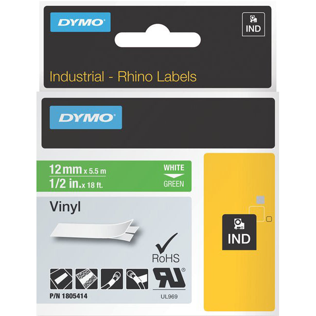 DYMO Rhino Colored Vinyl Tape - Industrial Cable Labeling | Tecisoft 1805414