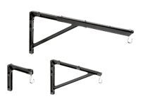 Da-Lite No. 23 Wall Brackets - Mounting kit - for projection screen - black - wall-mountable