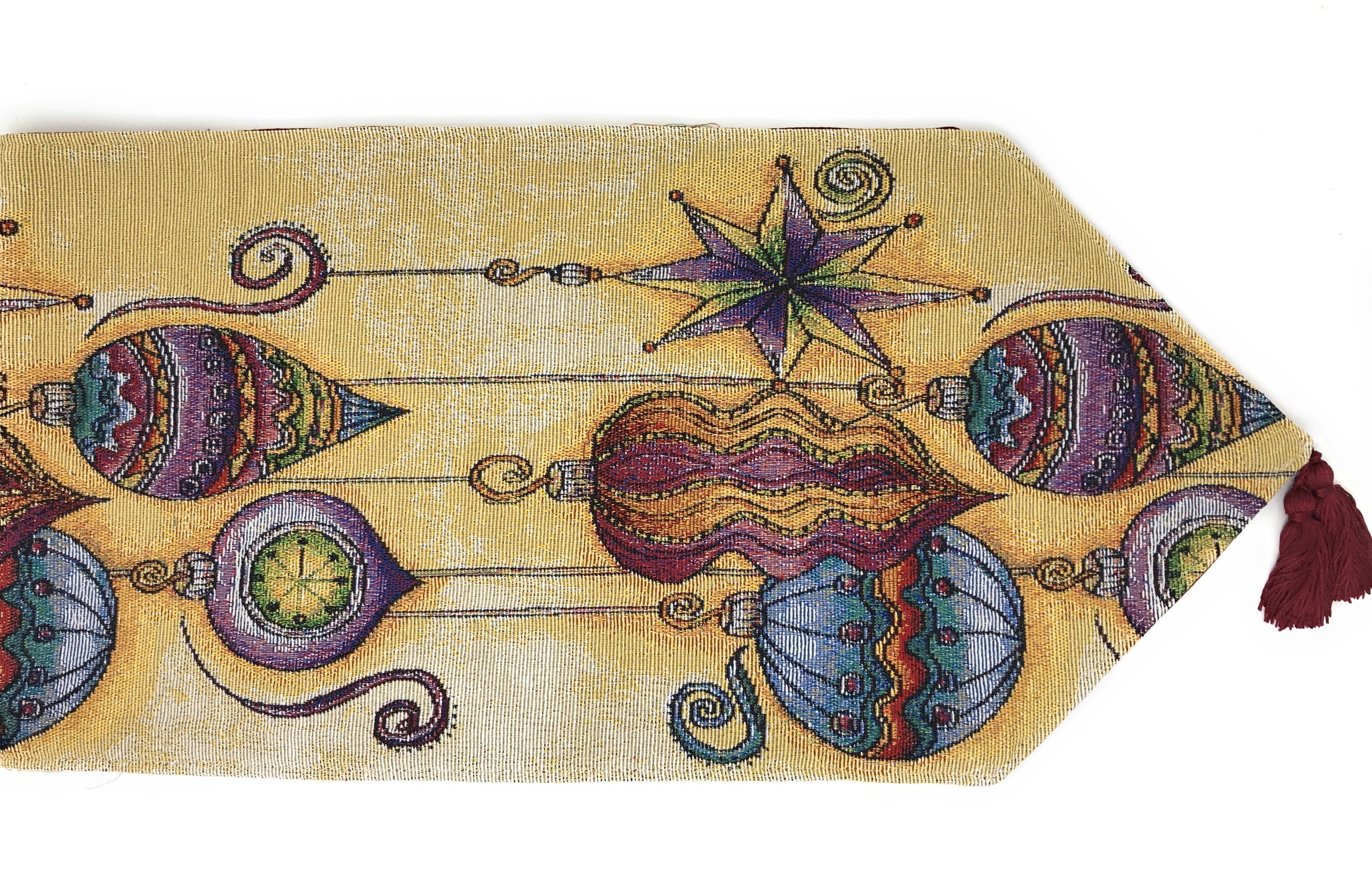 DaDa Bedding Bohemian Ornaments Colorful Holiday Lanterns Tapestry Dining Table Runner (14916)