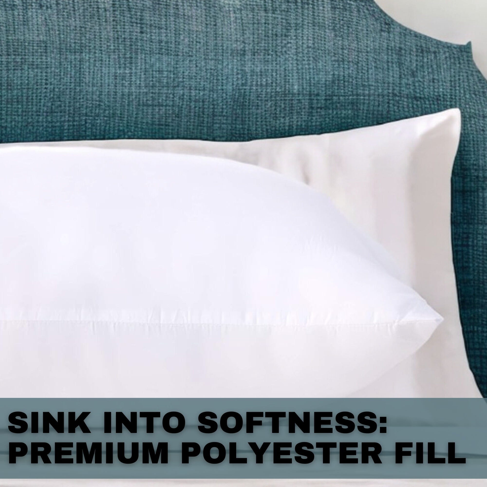 Dada Bedding Luxury 20x28 Pillow Insert - Soft Medium Firm, Premium Polyester, Perfect for Side and Back Sleepers
