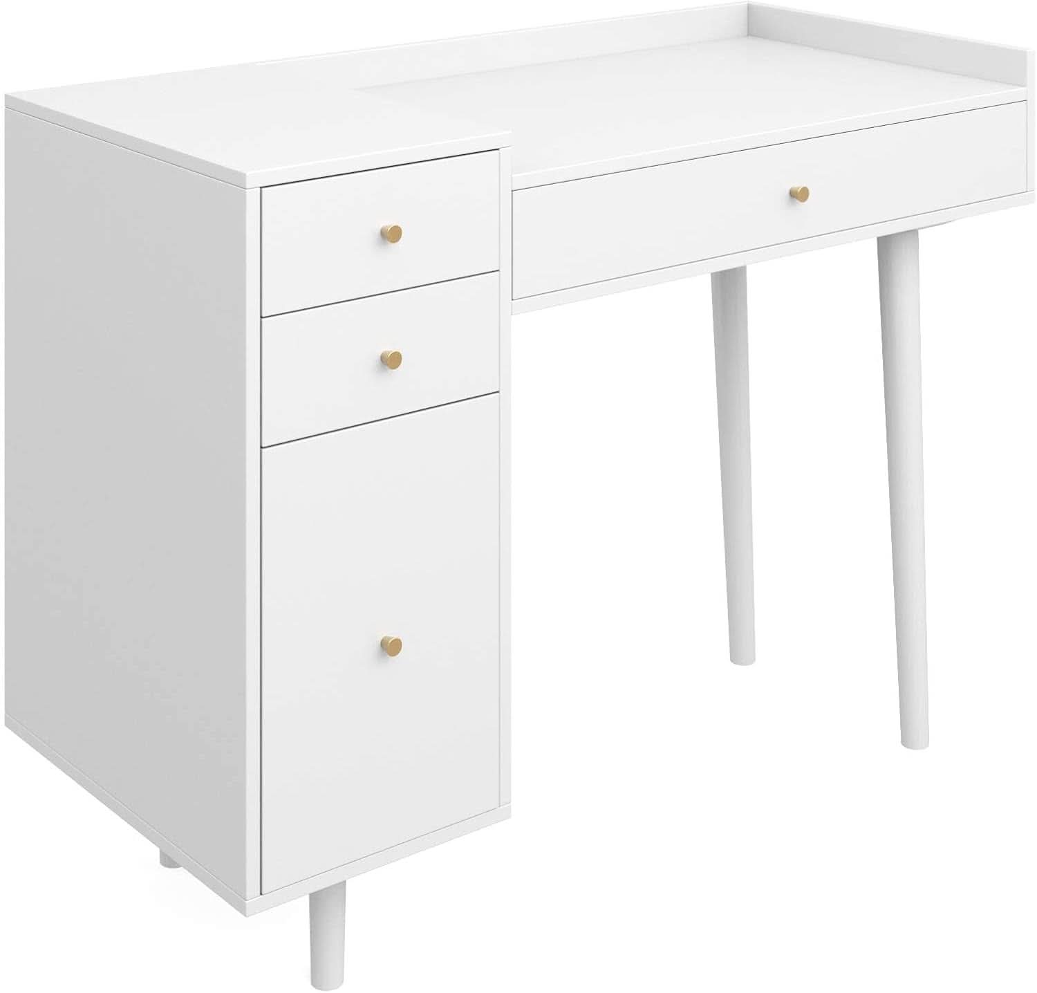 Daisy Vanity Desk Makeup Table With 4 Drawers White