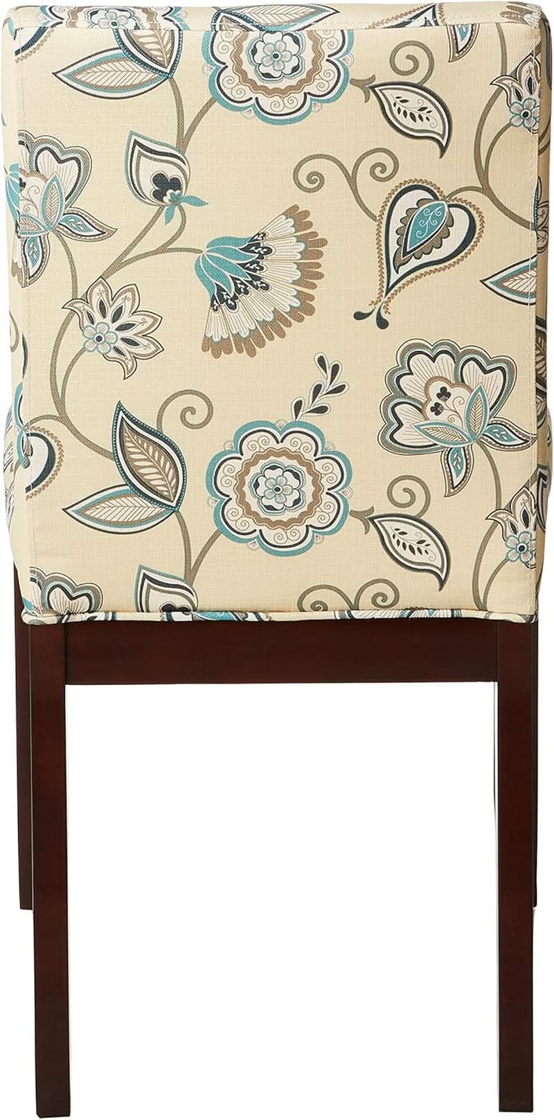 Dakota Upholstered Parsons Chair Avignon Sky Espresso Legs