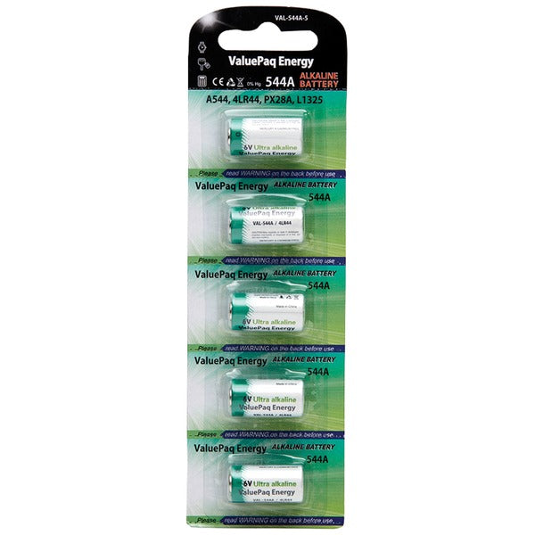 Dantona VAL-544A-5 ValuePaq Energy 544A Alkaline Cylindrical Cell Batteries, 5