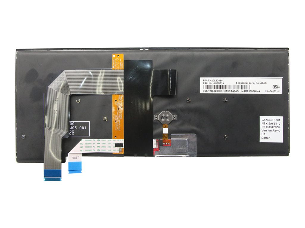 Darfon - Notebook replacement keyboard - with Trackpoint - backlit - QWERTY - US - FRU, CRU - Tier 2