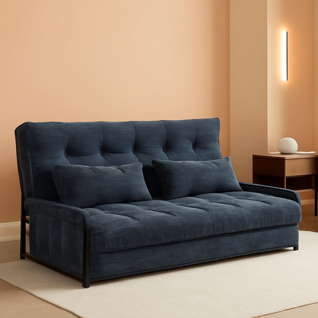 Dark Gray Adjustable Floor Sofa 5 Position Reclining Bed