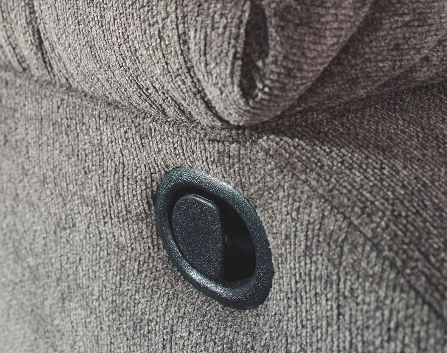 Dark Gray Rocker Recliner With Waterfall Back Design