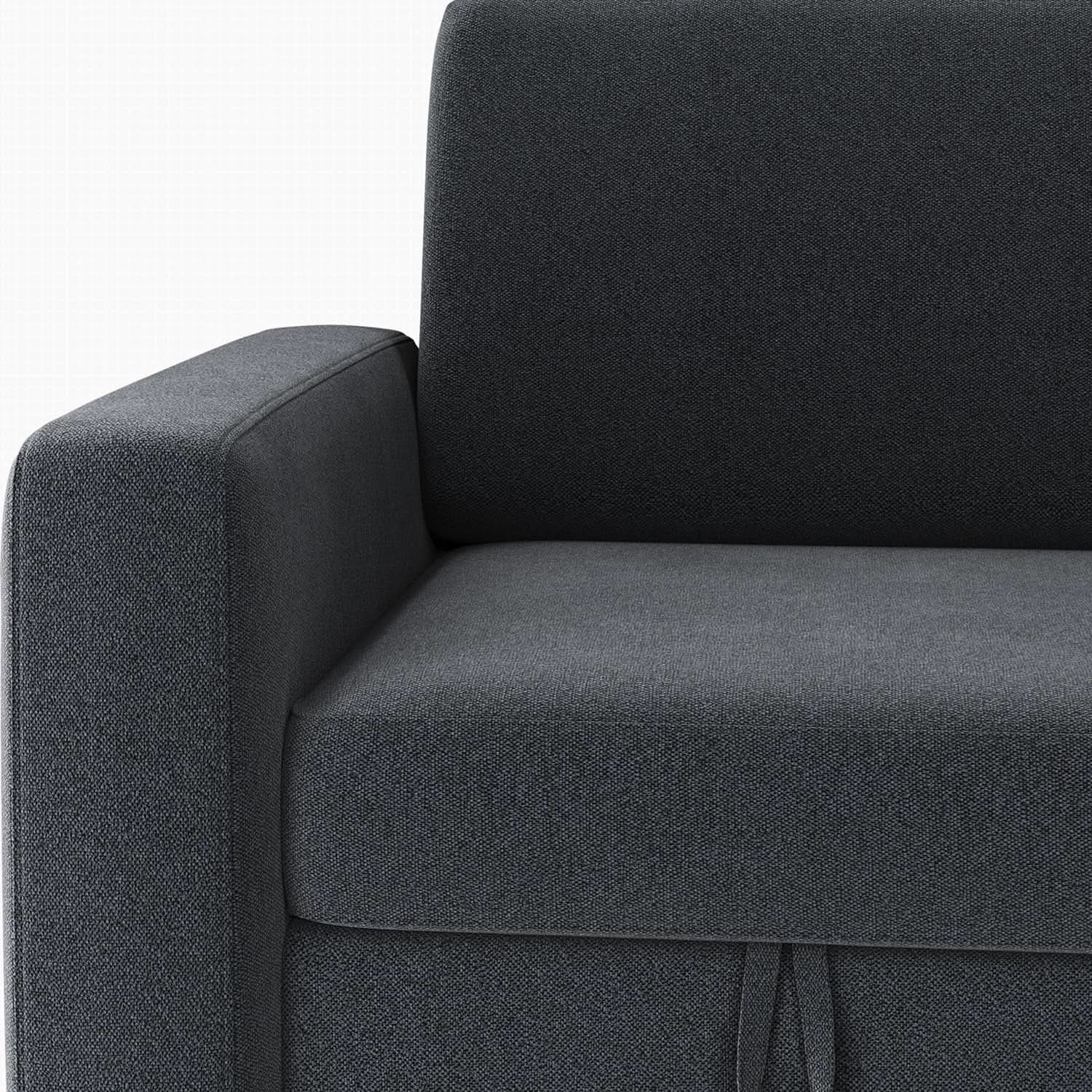 Dark Gray Sectional Sofa With Chaise And USB Charging