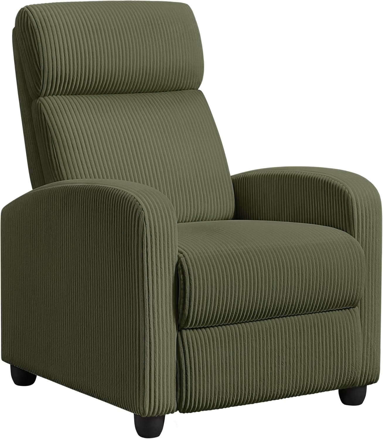 Dark Green Corduroy Adjustable Recliner Chair For Living Room