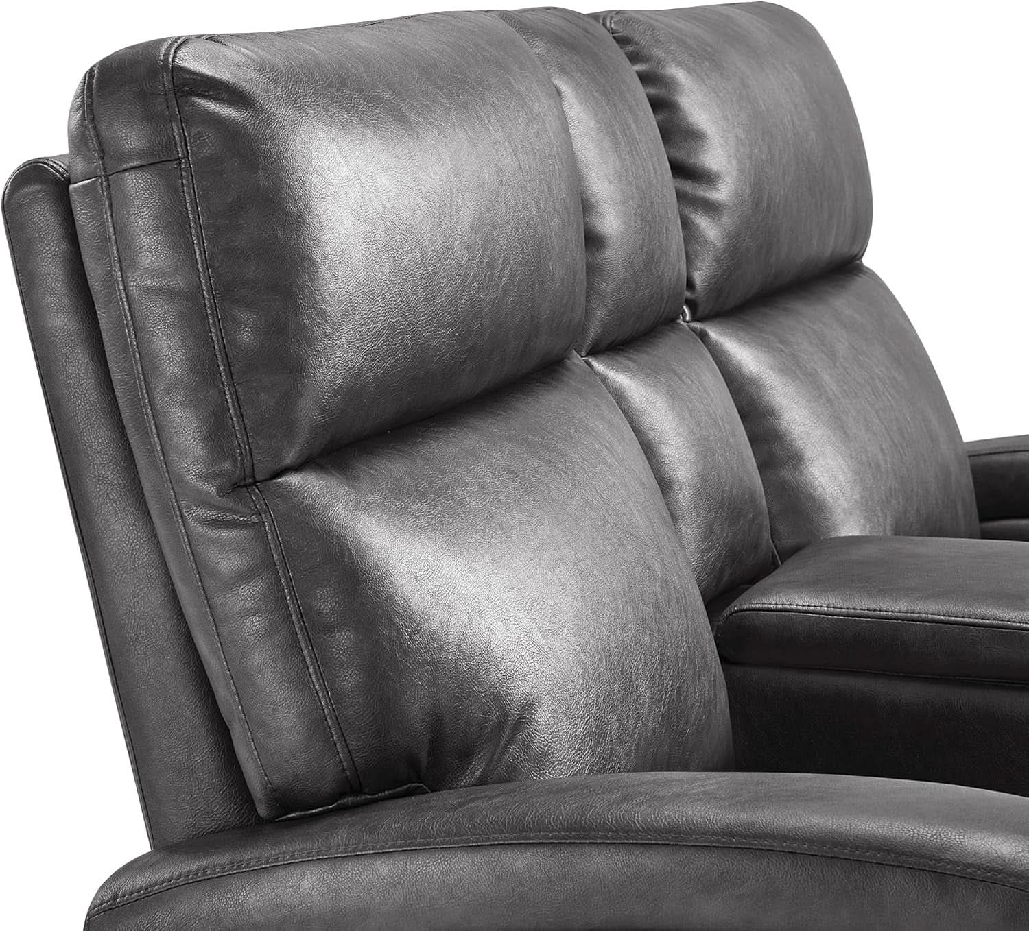 Dark Grey Zero Wall Power Recliner Loveseat With USB Ports