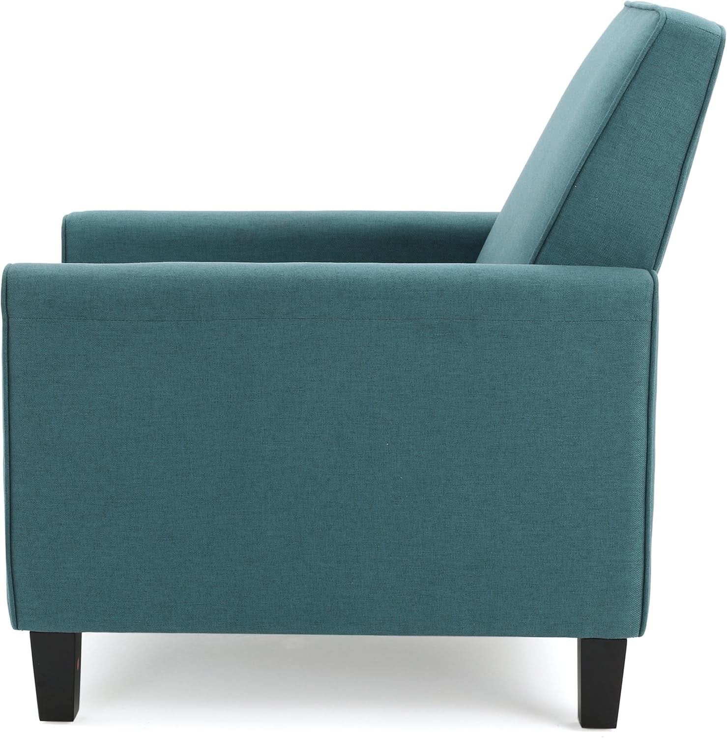 Dark Teal Fabric Recliner Club Chair 26.75W 36.25H