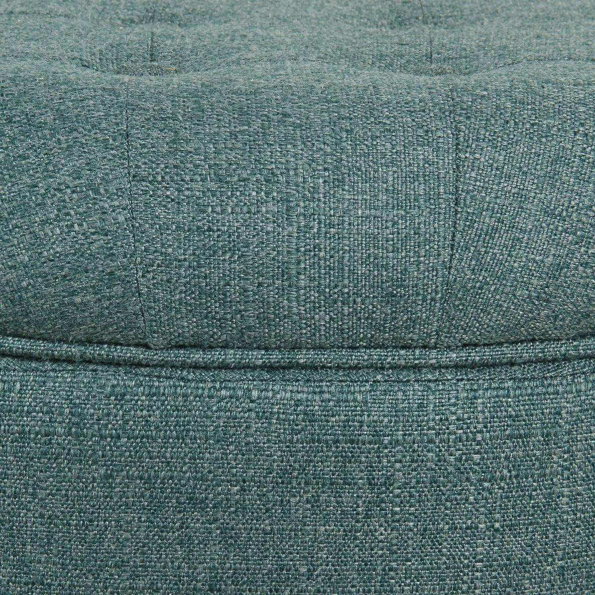 Dark Teal Velvet Storage Ottoman With Lid Round Living Room