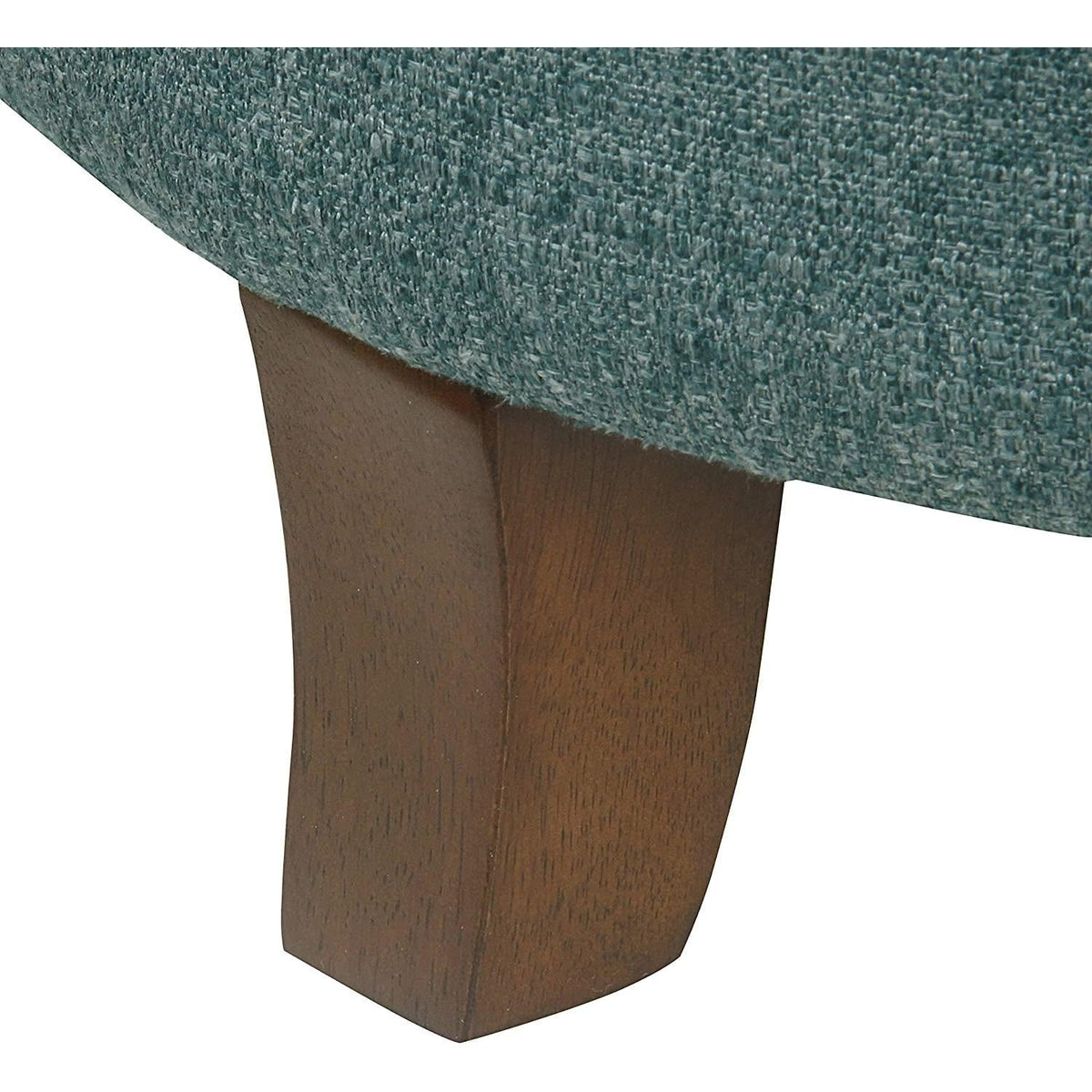 Dark Teal Velvet Storage Ottoman With Lid Round Living Room