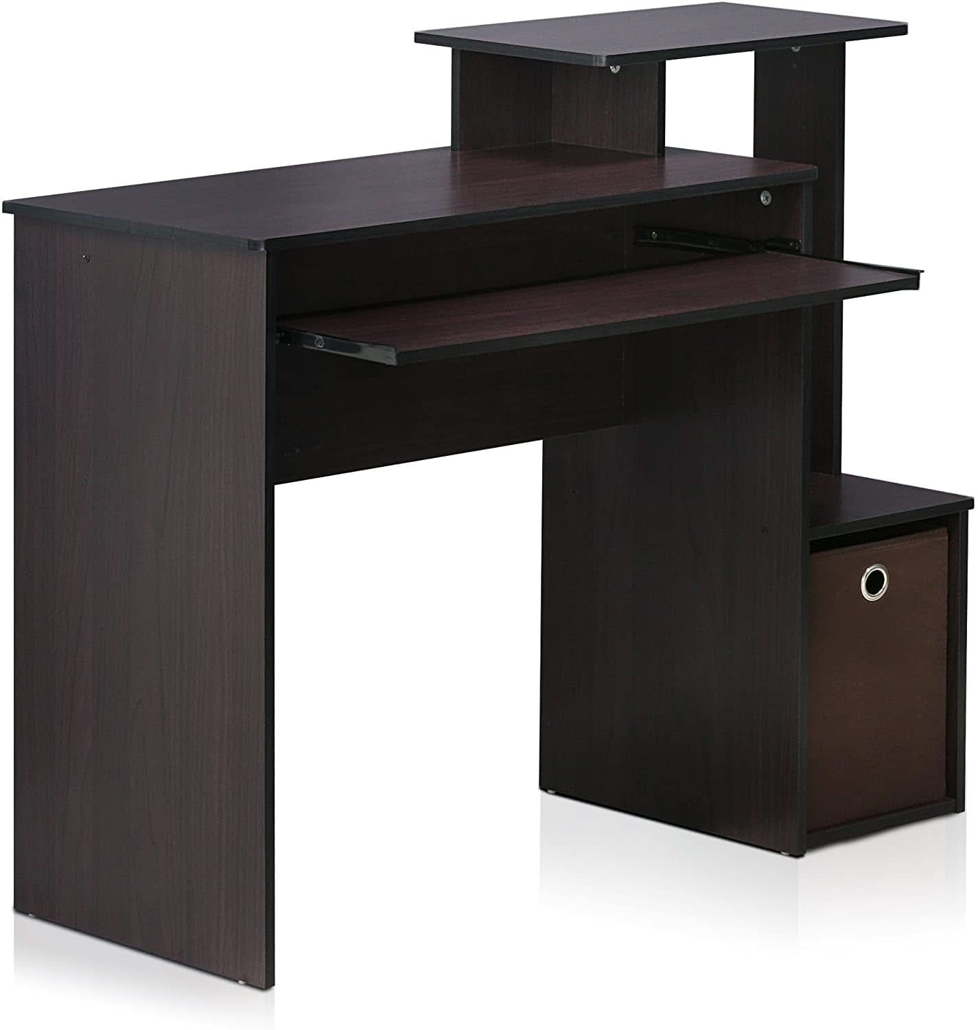 Dark Walnut Multipurpose Home Office Desk Regular Size