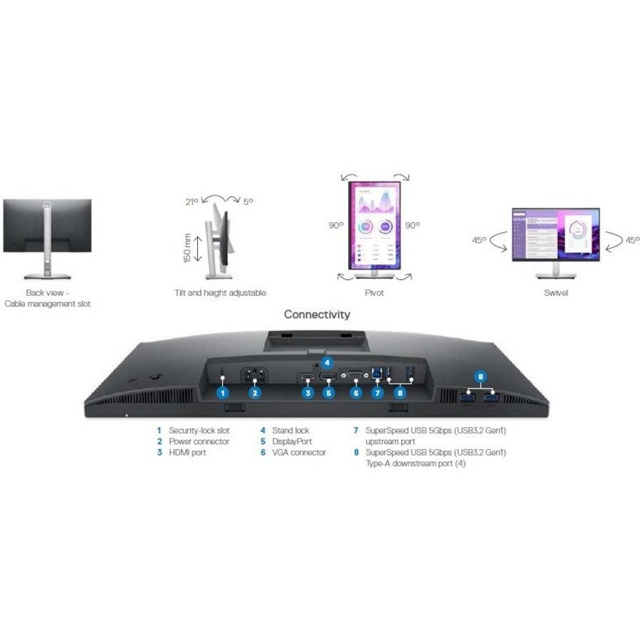 Dell 22 Monitor - P2222H | Ergonomic Business Display DELL-P2222H