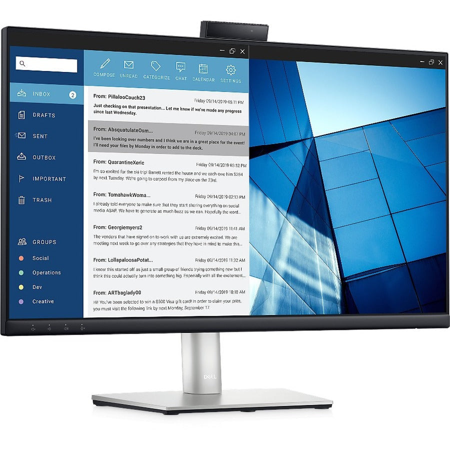 Dell 24 Video Conferencing Monitor C2423H - Full HD IPS USB Hub | Dell DELL-C2423H