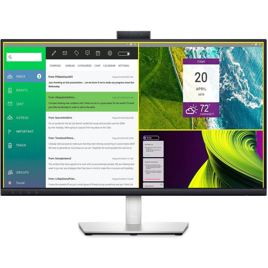 Dell C Series C2723H 68.6 Cm (27") 1920 X 1080 Pixels Full Hd Lcd Black, Silver