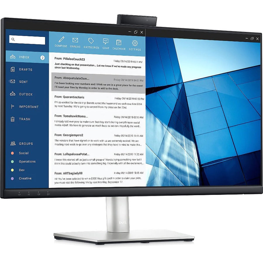 Dell C Series C2723H 68.6 Cm (27") 1920 X 1080 Pixels Full Hd Lcd Black, Silver