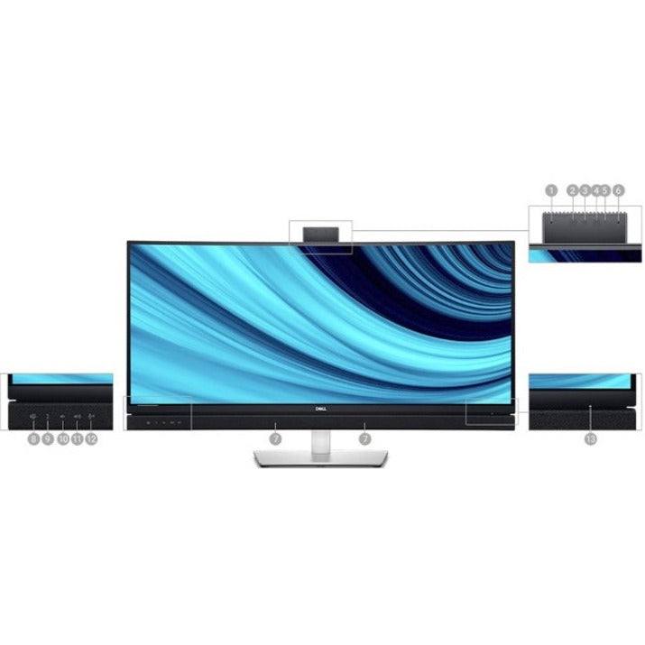 Dell C3422We 86.7 Cm (34.1") 3440 X 1440 Pixels Ultrawide Quad Hd Lcd Black, Silver