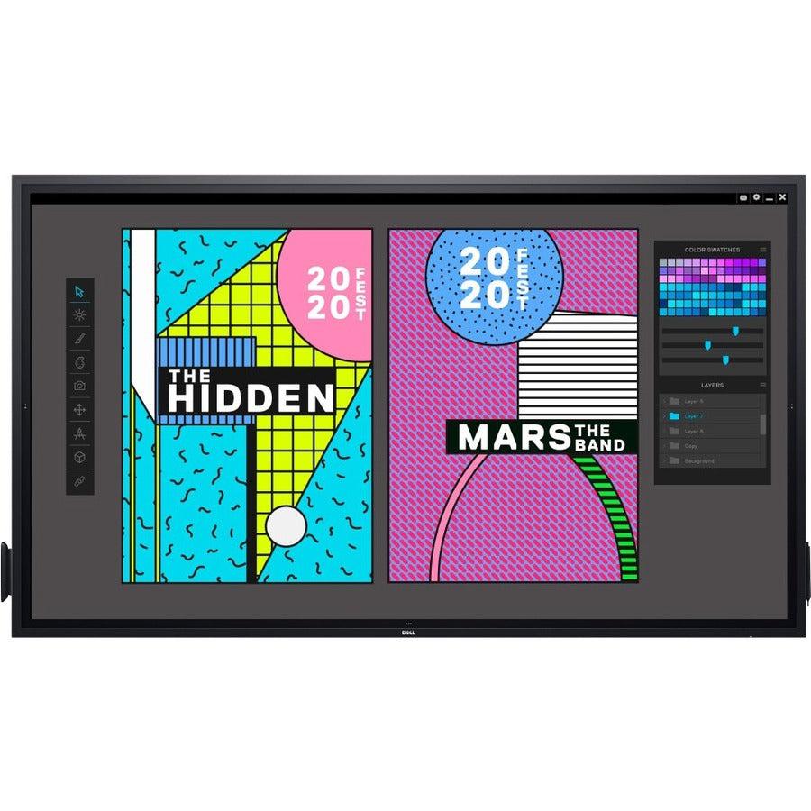 Dell C8621Qt Touch Screen Monitor 2.17 M (85.6") 3840 X 2160 Pixels Multi-Touch Black
