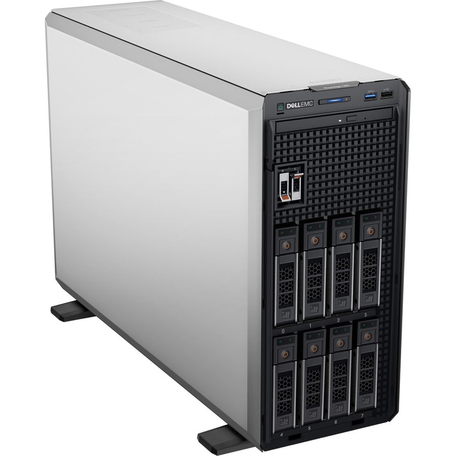 Dell Emc Poweredge T350 4.5U Tower Server - 1 X Intel Xeon E-2334 3.40 Ghz - 8 Gb Ram - 480 Gb Ssd - Serial Ata, Serial Attached Scsi (Sas) Controller