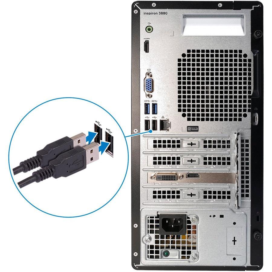 Dell Inspiron 3000 3880 Desktop Computer - Intel Core i7 10th Gen, 8GB RAM, 512GB SSD I3880I710T