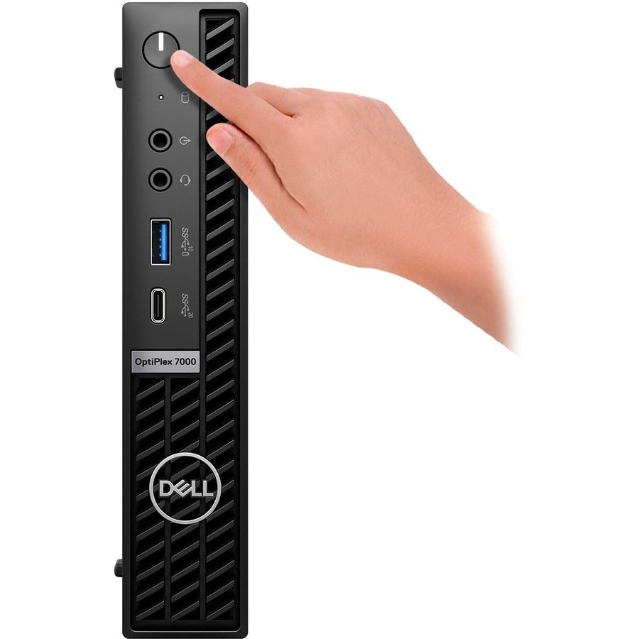 Dell OptiPlex 7000 Desktop Computer - Intel Core i5 12th Gen i5-12500T - vPro Technology - 8 GB - 256 GB SSD - Micro PC - Black TWKWP