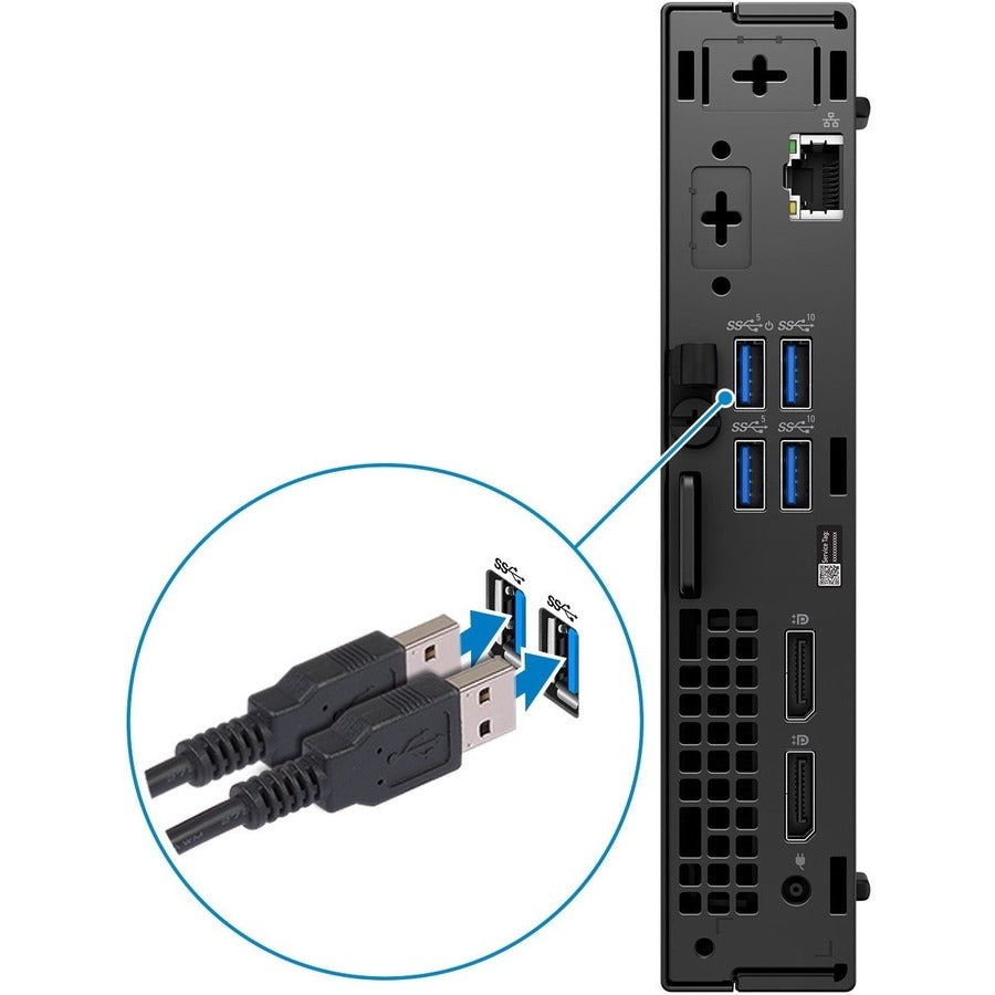 Dell OptiPlex 7000 Desktop Computer - Intel Core i5 12th Gen i5-12500T - vPro Technology - 8 GB - 256 GB SSD - Micro PC - Black TWKWP