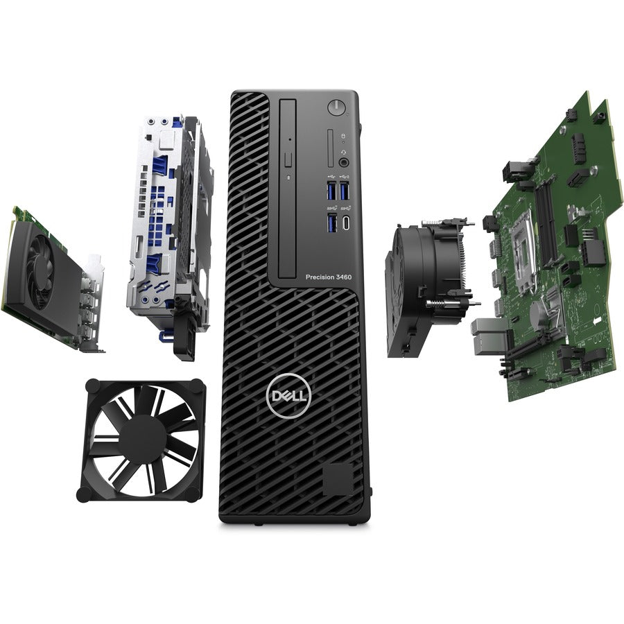Dell Precision 3000 3460 Workstation - Intel Core I5 Hexa-Core (6 Core) I5-12500 12Th Gen 3 Ghz - 16 Gb Ddr5 Sdram Ram - 256 Gb Ssd - Small Form Factor - Black