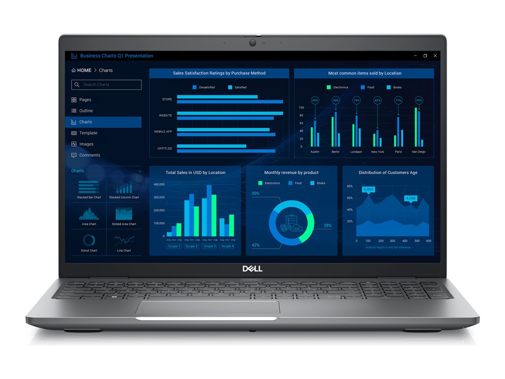 Dell Precision 3581 - Intel Core i5 - 13600H / up to 4.8 GHz - vPro Enterprise - Win 11 Pro - RTX A500 - 16 GB RAM - 512
