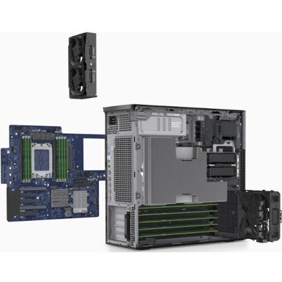 Dell Precision 7000 7865 Workstation - AMD Ryzen Threadripper PRO Dodeca-core (12 Core) 5945WX 4.10 GHz - 32 GB DDR4 SDRAM RAM - 1 TB SSD - Tower - Black