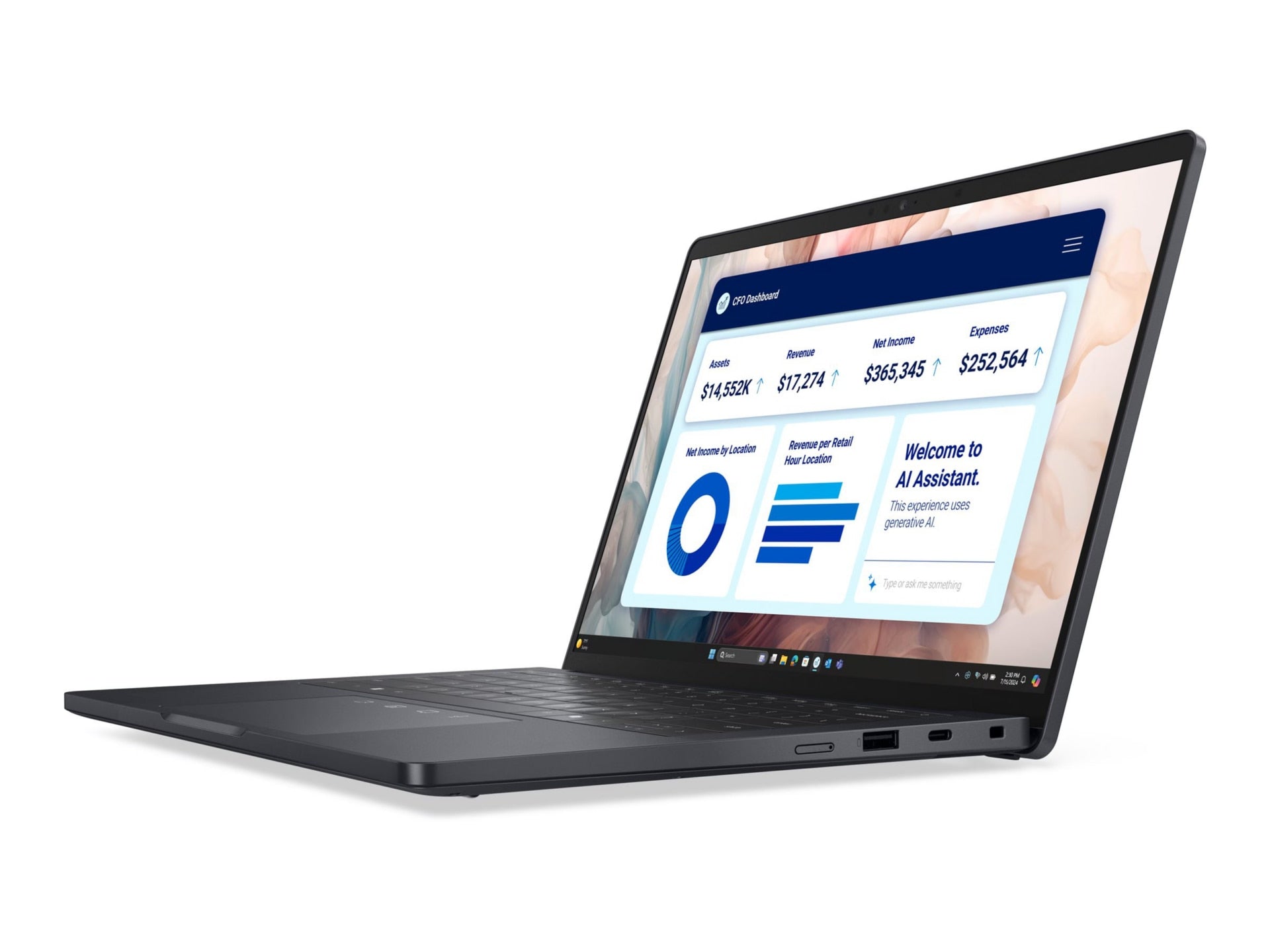 Dell Pro 13 Premium PA13250 Laptop 512GB SSD Windows 11 Pro US Power Cord