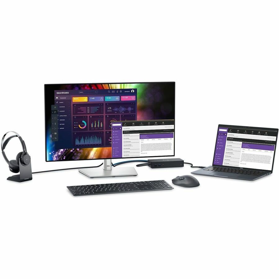 Dell UltraSharp U2724D 27 Class WQHD LED Monitor - 16:9 - Platinum Silver - 27 Viewable -