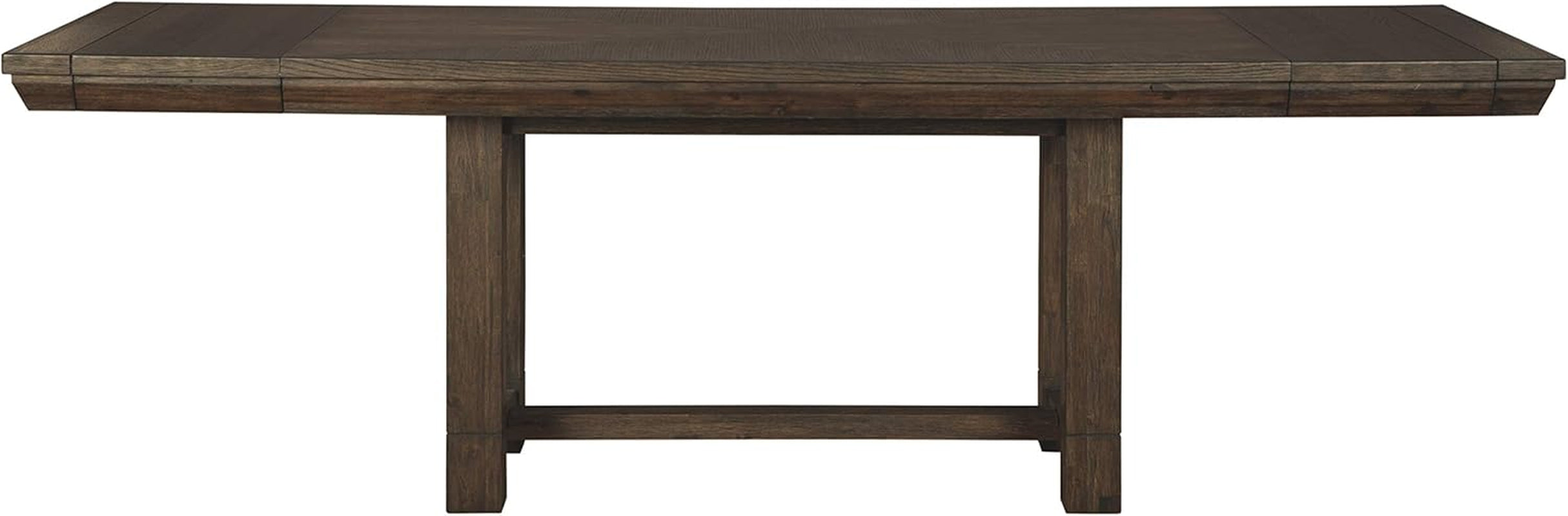 Dellbeck Casual Rectangular Dining Extension Table Seats Up To 8 Dark Brown
